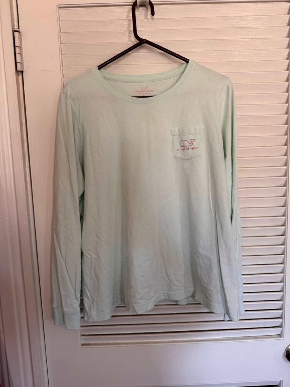 Vineyard Vines Long Sleeve Pocket Tee - Mint Green - Picture 4 of 4